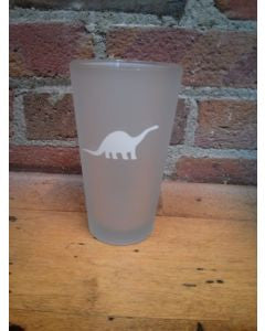 Frosted Bronto Pint Glass